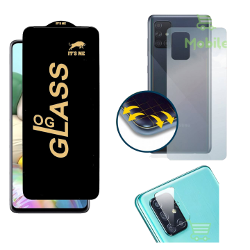 Samsung A71 3-in-1 Kit: OG Glass + Carbon Back Camera Protector - Image 2