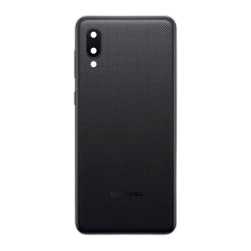 Samsung Galaxy A02 Rear Back Body Casing Housing Replacement Battery Back Door With Side Buttons And Camera Lens For Samsung A02 - Black - Image 2