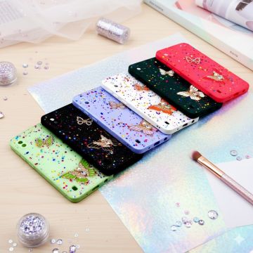 Samsung Galaxy A10 Glitter Butterfly Style Mobile Cover - Image 2