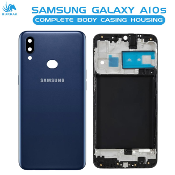 Samsung Galaxy A10s Housing Middle Frame With Side Button and Camera Lens Complete Body Casing Replacement For Galaxy A10s - Blue - Image 2