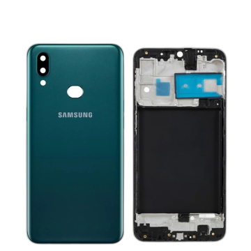 Samsung Galaxy A10s Housing Middle Frame With Side Button and Camera Lens Complete Body Casing Replacement For Galaxy A10s - Green - Image 2