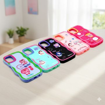 Samsung Galaxy A12 Wave Style Kitty Mobile Cover