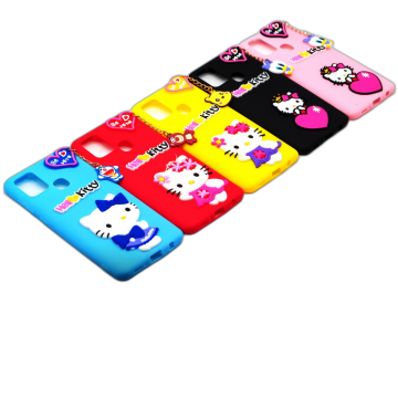 Samsung Galaxy A21s Back Cover Hello Kitty Braslate Chain Soft Samsung A21s Case For Girls - Image 2