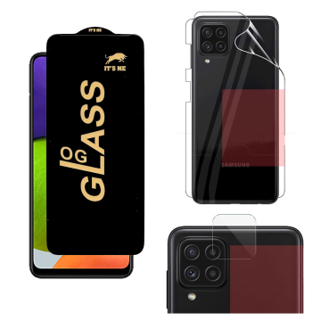Samsung Galaxy A22 3-in-1 Kit: OG Glass + Clear Back Camera Lens - Image 2