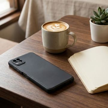 Samsung Galaxy A22 5G Soft Plain Black Cover