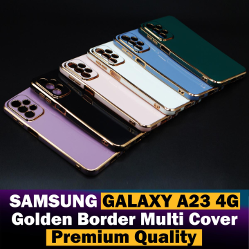 Samsung Galaxy A23 4G Golden Border Camera Protection Cover