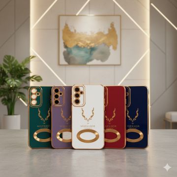 Samsung Galaxy A24 Soft Multi Golden Border Camera Protection Cover - Image 2