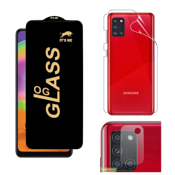Samsung Galaxy A31 3-in-1 Safety: OG Glass + Back Jelly Camera Guard - Image 2