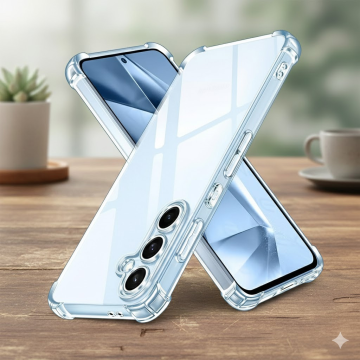 Samsung Galaxy A36 Transparent Extra Bumper Anti Shock Soft Crystal Clear Case Mobile Cover - Image 2