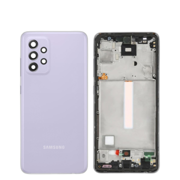 Samsung Galaxy A52 Housing Middle Frame With Side Button and Camera Lens Complete Body Casing Replacement For Galaxy A52 - Purple - Image 2