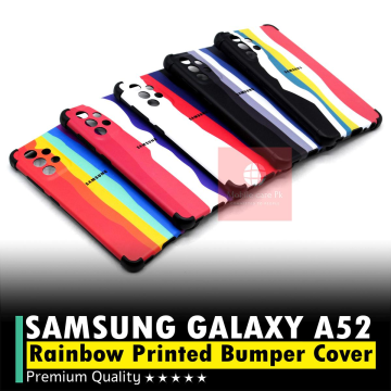 Samsung Galaxy A52 Rainbow Bumper Camera Protection Mobile Cover - Image 2