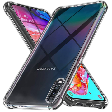 Samsung Galaxy A70 Transparent Extra Bumper Anti Shock Crystal Clear Case Cover - Image 2