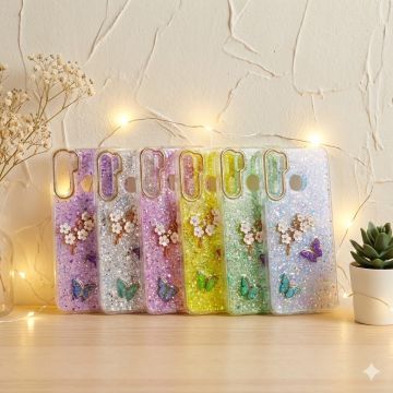 Samsung Galaxy J4 Butterfly Glitter Fancy Case