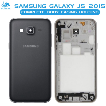Samsung Galaxy J5 2015 Housing Middle Frame With Side Button and Camera Lens Complete Body Casing Replacement For Galaxy J5 2015 - Black - Image 2