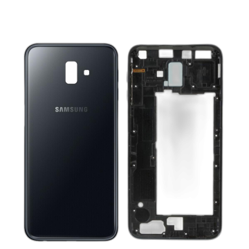Samsung Galaxy J6 Plus Housing Middle Frame With Side Button and Camera Lens Body Casing Replacement For Galaxy J6 Plus - Black - Image 2