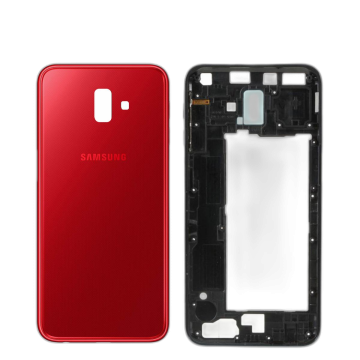 Samsung Galaxy J6 Plus Housing Middle Frame With Side Button and Camera Lens Body Casing Replacement For Galaxy J6 Plus - Red - Image 2