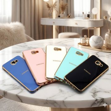 Samsung Galaxy J7 Prime Back Cover Soft Multi Golden Border Camera Protection Cover For Samsung J7 Prime - Image 2