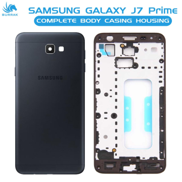 Samsung Galaxy J7 Prime Housing Middle Frame With Side Button and Camera Lens Complete Body Casing Replacement For Galaxy J7 Prime - Black - Image 2