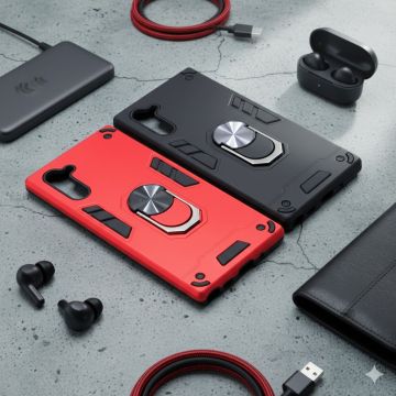 Samsung Galaxy Note 10 Armor Stand Hard Mobile Cover - Image 2