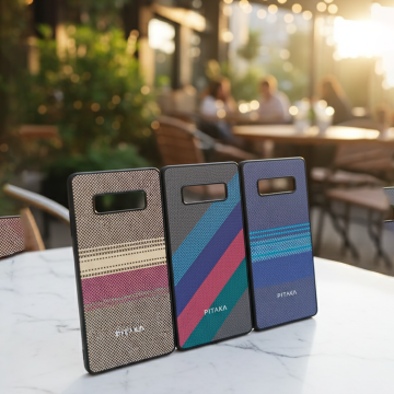 Samsung Galaxy Note 8 Pitaka Leather Texture Case Multi Colour Premium Soft Back Cover Protective Slim Fit Luxury - Image 2