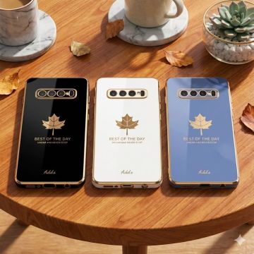 Samsung Galaxy S10 Plus Soft Multi Golden Border Camera Protection Cover - Image 2