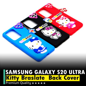 Samsung Galaxy S20 Ultra Hello Kitty Braslate Chain Soft Mobile Cover - Image 2