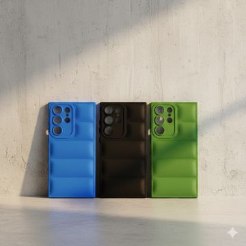Samsung Galaxy S23 Ultra Multicolour Soft Case Puff Mobile Cover - Image 2