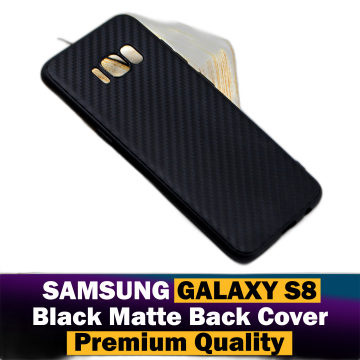Samsung Galaxy S8 Soft Plain Black Mobile Cover - Image 2