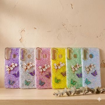 Samsung Galaxy S9 Glitter Butterfly Pattern Mobile Cover - Image 2