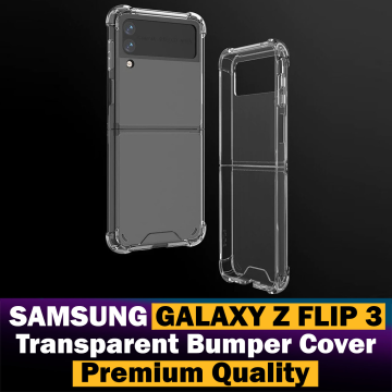 Samsung Galaxy Z Flip 3 Transparent Soft Crystal Clear Case - Image 2