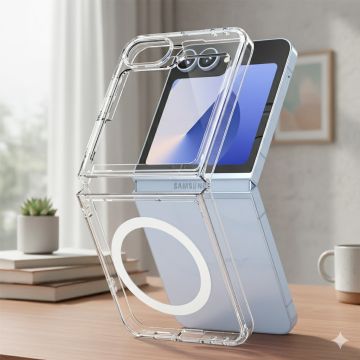 Samsung Galaxy Z Flip 6 Magnatic Magsafe Transparent Mobile Cover - Image 2