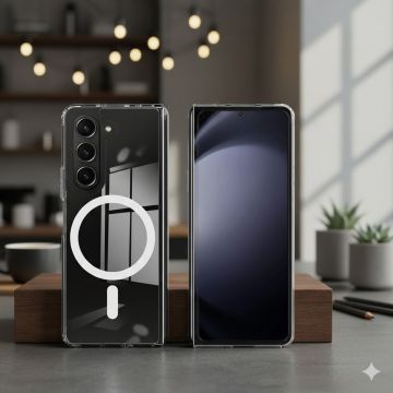 Samsung Galaxy Z Fold 6 Magnetic Magsafe Transparent Mobile Cover - Image 2