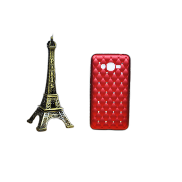 Samsung Grand Prime Back Cover Fancy Stone Glitter Cover For Grand Prime - Red