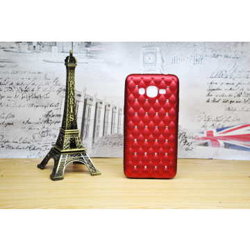 Samsung Grand Prime Plus Back Cover Fancy Stone Glitter Cover For Grand Prime Plus - Red - Image 2