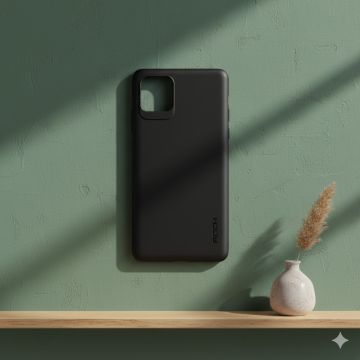 Samsung Note 10 Lite Soft Rock Style Back Cover Black - Image 2