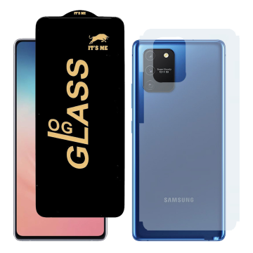Samsung S10 Lite Combo: OG Glass Screen Protector + Carbon Back Skin - Image 2
