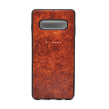 Samsung S10 Plus Back Cover Perfect Quality Leather cover soft silicon flexible case Perfect Fitted Premium Flexible & Soft Gel Anti-Scratch Leather Back Cover Pouch For Galaxy S10+ Plus - Image 2