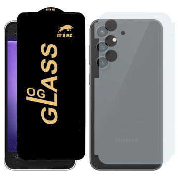 Samsung S23 FE Combo: OG Glass Screen Protector + Carbon Back Skin - Image 2