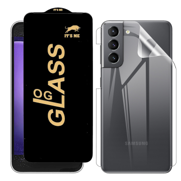 Samsung S23 FE Protection Pack: OG Glass + Clear Back Jelly Film - Image 2