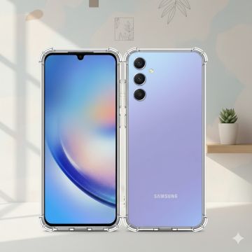 Samung Galaxy A34 Transparent Soft Crystal Clear Case - Image 2