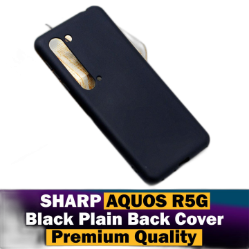 Sharp Aquos R5G Soft Plain Black Case Mobile Cover