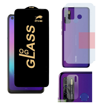 Tecno Camon 15 3-in-1 Kit: OG Glass + Carbon Back Camera Protector - Image 2