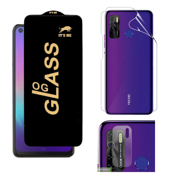 Tecno Camon 15 360¬∞ Clear Kit: OG Glass + Back Jelly Camera Guard - Image 2