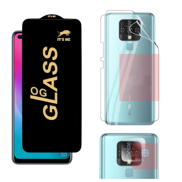 Tecno Camon 16 360¬∞ Clear Kit: OG Glass + Back Jelly Camera Guard - Image 2