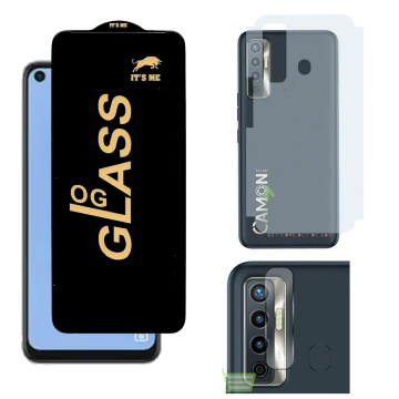 Tecno Camon 17 3-in-1 Kit: OG Glass + Carbon Back Camera Protector - Image 2
