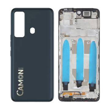 Tecno Camon 17 Housing Middle Frame With Side Button Complete Body Casing Replacement For Camon 17 - Blue - Image 2