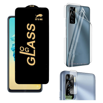 Tecno Camon 17 Pro 360¬∞ Clear Kit: OG Glass + Back Jelly Camera Guard - Image 2