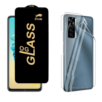 Tecno Camon 17 Pro Protection Pack: OG Glass + Clear Back Jelly Film - Image 2