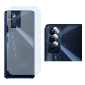 Tecno Camon 18 Clear Back Kit: Carbon + Camera Lens Protector - Image 2