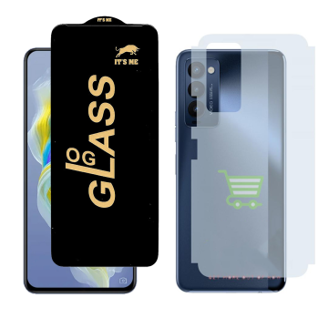 Tecno Camon 18P Combo: OG Glass Screen Protector + Carbon Back Skin - Image 2